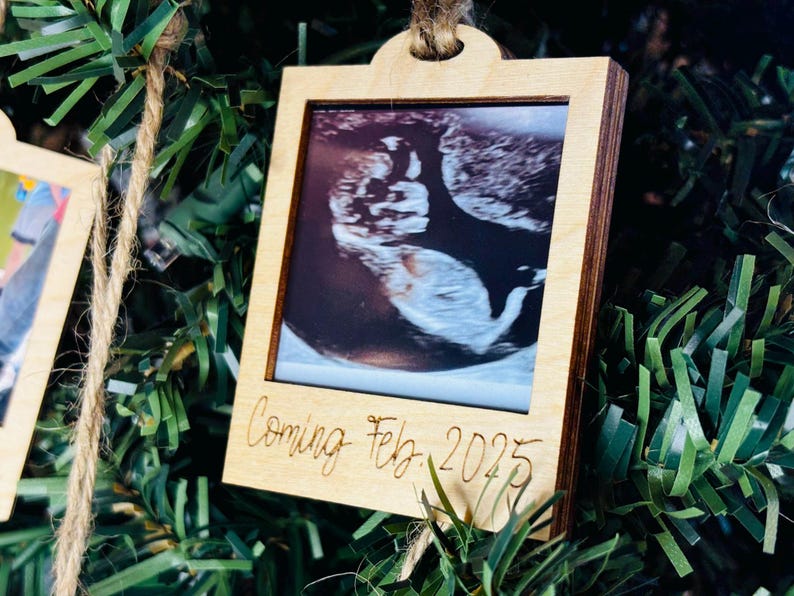 Personalized Photo Christmas Ornament, Wood ornament, Photo Christmas gift