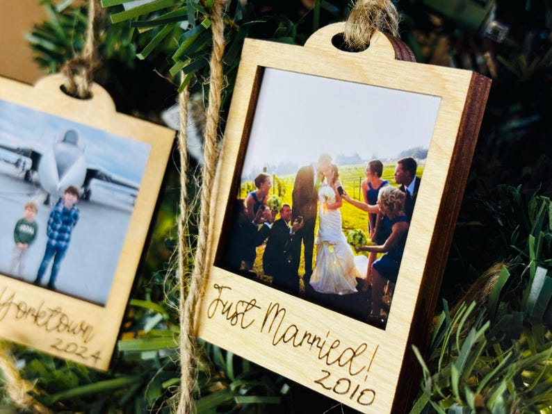 Personalized Photo Christmas Ornament, Wood ornament, Photo Christmas gift